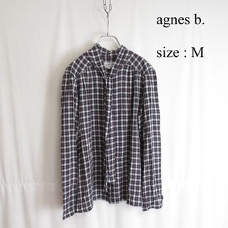 agnes b. - agnes b. リボンデザイン レーヨン シャツ ブラウス フレンチ トップス