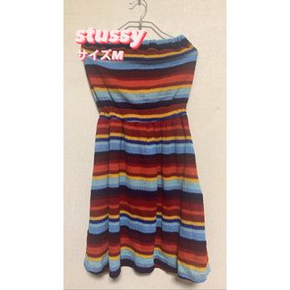 stussyチューブトップワンピース(ミニワンピース)