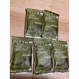 PITTA MASK  ピッタマスク レギュラーサイズ カーキ3枚入り×5袋