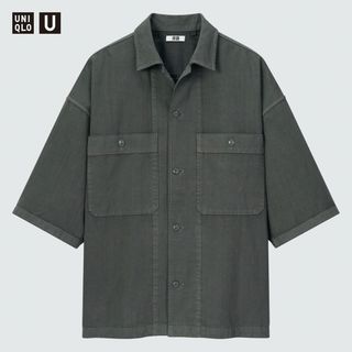 ユニクロ(UNIQLO)のオーバーサイズワークシャツ（半袖）UNIQLO ユニクロ(シャツ/ブラウス(半袖/袖なし))