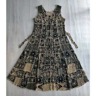 ヴィンテージ(VINTAGE)のレトロ クロシェ 刺繍 ワンピース(ロングワンピース/マキシワンピース)