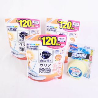 キュキュット 食洗機用洗剤　詰替(粉末タイプ)　550g　3つ　　小林製薬 ブルーレット ドボン洗浄漂白剤　トイレ用　1つ(洗剤/柔軟剤)