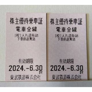 東武鉄道　株主優待乗車証　２枚