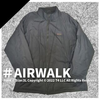 エアウォーク(AIRWALK)のAIRWALK　ジップアップジャケット　3Lサイズ　黒　裏起毛 ✓1768(ブルゾン)