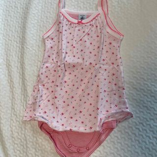 プチバトー(PETIT BATEAU)の新品 プチバトー 36m 95cm ロンパース 花柄(ワンピース)