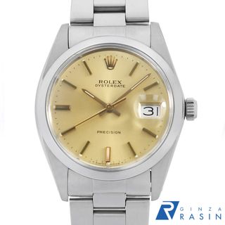 ロレックス(ROLEX)のロレックス オイスターデイト プレシジョン 6694 シャンパン バー 76番 メンズ アンティーク 腕時計(腕時計(アナログ))