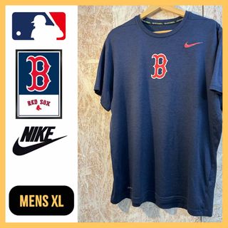 ナイキ(NIKE)の古着【MLB】ボストンレッドソックスNIKEドライフィットTシャツ　メンズXL(Tシャツ/カットソー(半袖/袖なし))