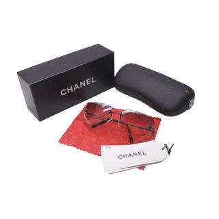 シャネル(CHANEL)の極美品 CHANEL シャネル ココマークラインストーンサングラス 4017-D c.170/8G ブラック サイズ62▫︎17 120 中古 64237(サングラス/メガネ)