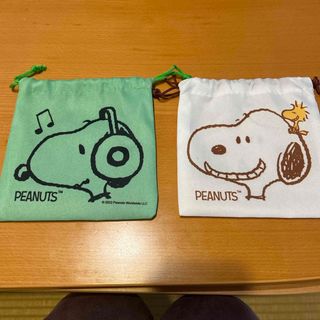 スヌーピー(SNOOPY)のスヌーピー　巾着袋　２枚セット(キャラクターグッズ)