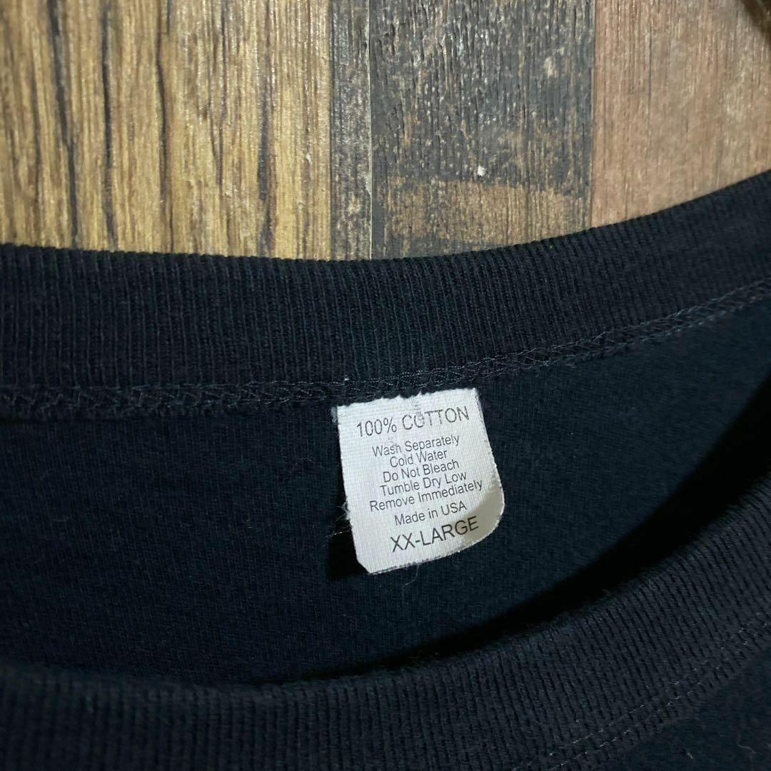USA製 Tシャツ 半袖 XXL ブラック メンズ ドロップショルダー 古着 メンズのトップス(Tシャツ/カットソー(半袖/袖なし))の商品写真