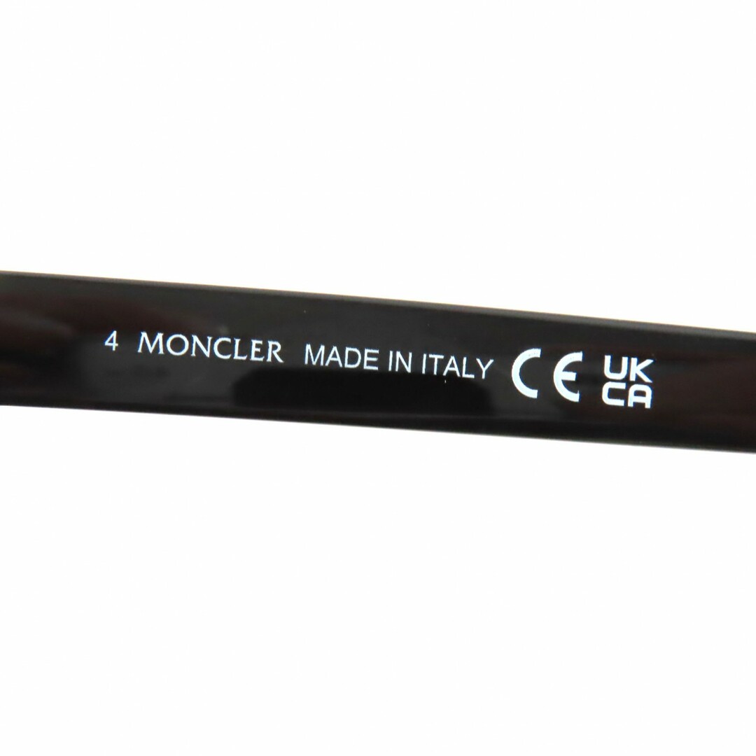 MONCLER(モンクレール)の未使用品▼MONCLER モンクレール ML5184-D 001 ロゴ金具付き ウェリントン メガネ 眼鏡 アイウェア ブラック 46□22 145 デモレンズ イタリア製 メンズ メンズのファッション小物(サングラス/メガネ)の商品写真