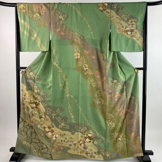 訪問着 身丈165cm 裄丈66cm 正絹 名品 【中古】(着物)