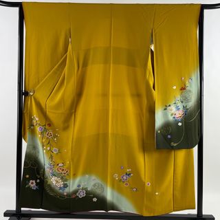 振袖 身丈156cm 裄丈65cm 正絹 逸品 【中古】(着物)