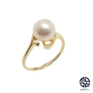 ミキモト(MIKIMOTO)のMIKIMOTO ミキモト K18 18金イエローゴールド 真珠 アコヤパール1P リング 指輪 ジュエリー アクセサリー ブランド 約10.5号(リング(指輪))