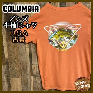 Columbia - オレンジ Columbia PFG フィッシング M USA古着 半袖 Tシャツ