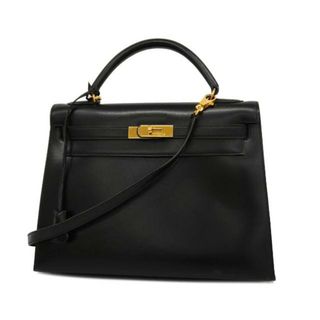 エルメス(Hermes)の【4ie5693】エルメス ツーウェイバッグ/ケリー32/□A刻印/ボックスカーフ/ブラック/ゴールド金具 【中古】 レディース(その他)