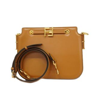 フェンディ(FENDI)の【4ie5812】フェンディ ショルダーバッグ/タッチ/レザー/ライトブラウン/ゴールド金具 【中古】 レディース(ショルダーバッグ)