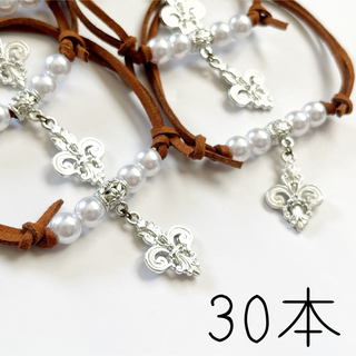 【004】トリミングリボン トリミングチョーカー ユリ の紋章ネックレス 30本(犬)