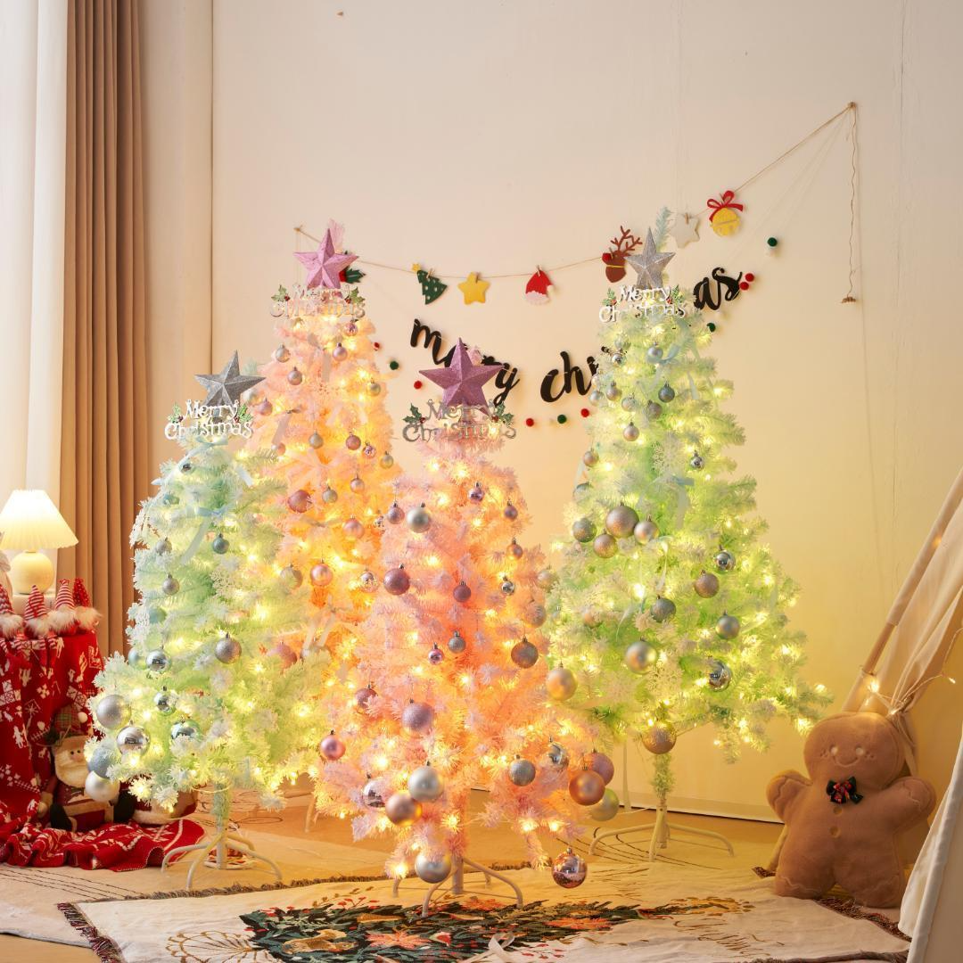 クリスマスツリー 150cm LEDライト付き可愛い おしゃれ 電飾付き クリスマスツリー 150cm LEDライト付き可愛い おしゃれ 電飾付き
