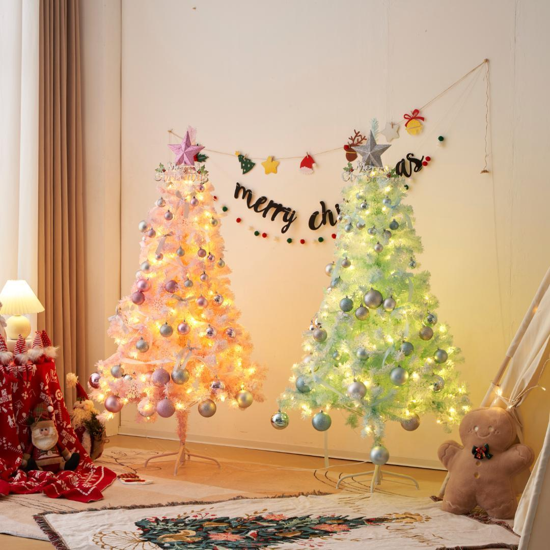 クリスマスツリー 150cm LEDライト付き可愛い おしゃれ 電飾付き クリスマスツリー 150cm LEDライト付き可愛い おしゃれ 電飾付き