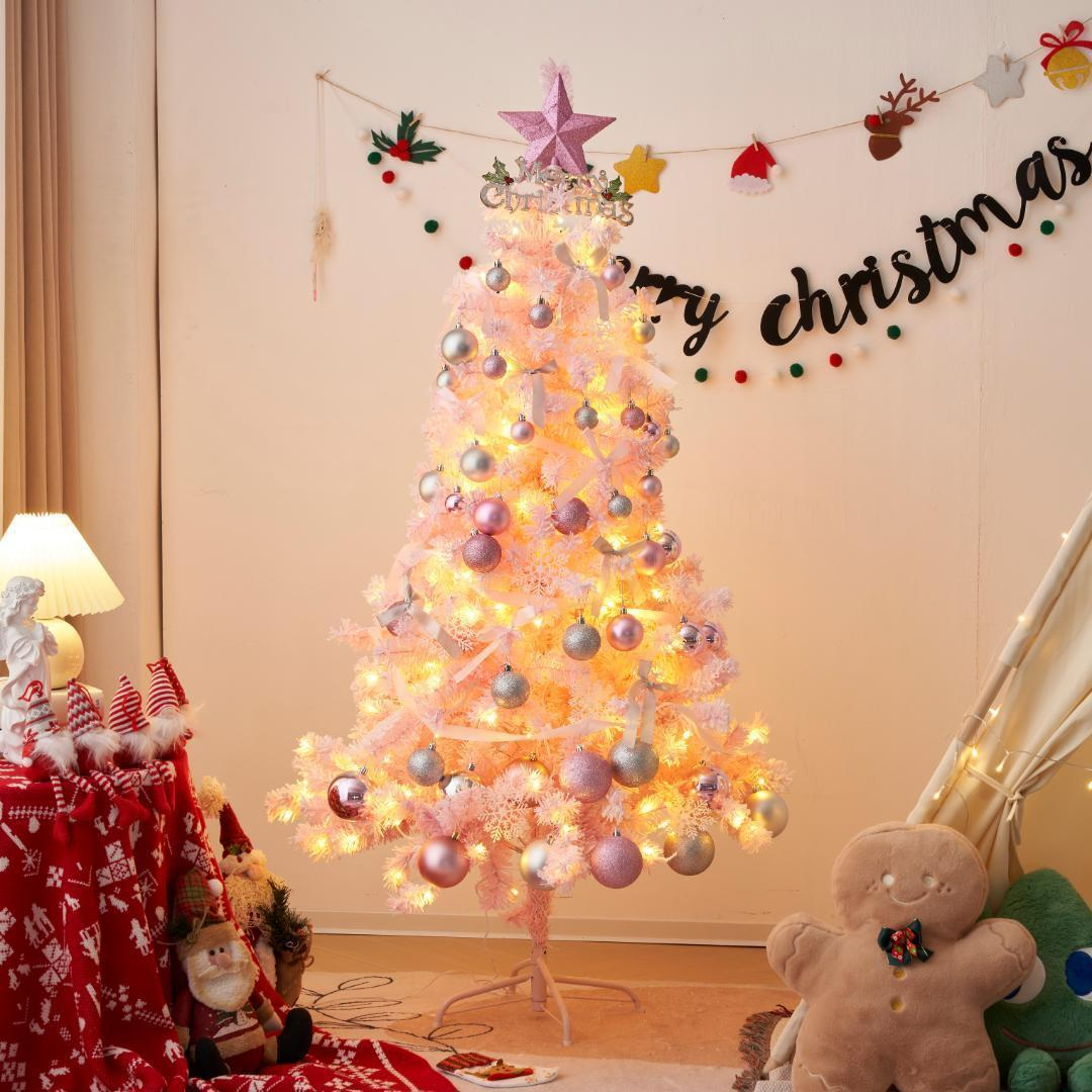 クリスマスツリー 180cm LEDライト付き可愛い おしゃれ 電飾付き クリスマスツリー 180cm LEDライト付き可愛い おしゃれ 電飾付き