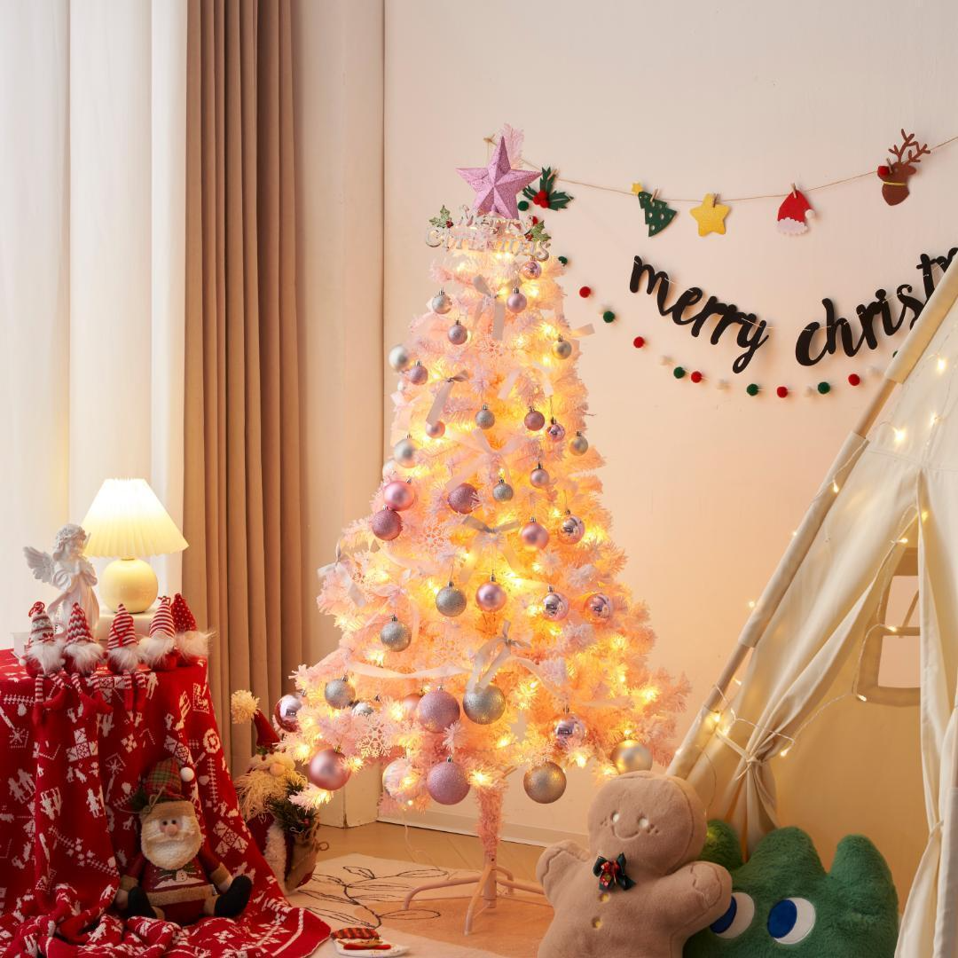 クリスマスツリー 180cm LEDライト付き可愛い おしゃれ 電飾付き クリスマスツリー 180cm LEDライト付き可愛い おしゃれ 電飾付き