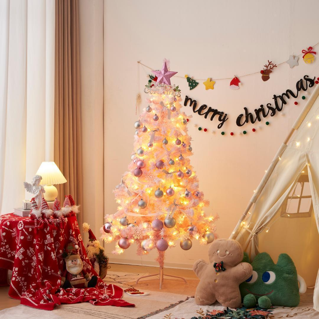 クリスマスツリー 180cm LEDライト付き可愛い おしゃれ 電飾付き クリスマスツリー 180cm LEDライト付き可愛い おしゃれ 電飾付き