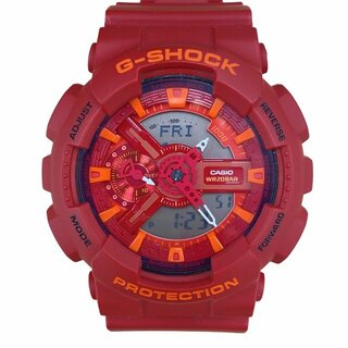 ジーショック(G-SHOCK)のCASIO G-SHOCK 腕時計 アナデジ クォーツ 赤 GA-110AC(腕時計)