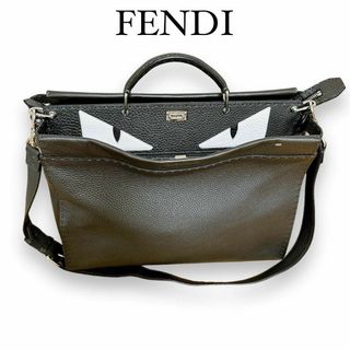 FENDI - 高級✨フェンディ セレリア ピーカブー モンスターアイ 2WAYバッグ ブラック