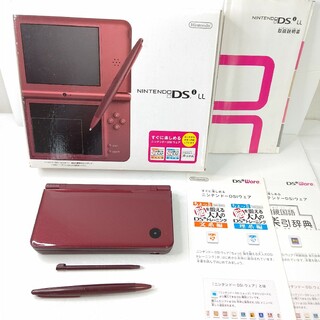 ニンテンドーDS(ニンテンドーDS)のNintendo　ニンテンドーDSiLL ワインレッド　美品　任天堂　ゲーム機(携帯用ゲーム機本体)