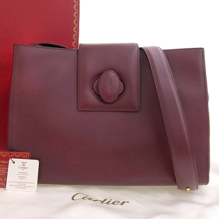 Cartier - 【本物保証】 希少 レア 箱・布袋・保付 新品同様 カルティエ CARTIER  マストライン マスト ドゥ カルティエ  ショルダーバッグ レザー