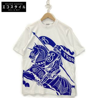 BURBERRY - バーバリー ﾎﾜｲﾄ×ﾌﾞﾙｰ 80778891 EKD ｺｯﾄﾝTｼｬﾂ S