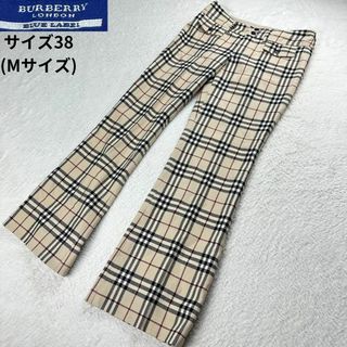 BURBERRY BLUE LABEL - バーバリーブルーレーベル✨ノヴァチェックパンツ ホースロゴ入 サイズ38