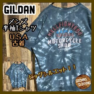 GILDAN - モーターサイクル ギルダン USA XL メンズ 2018 古着 半袖 Tシャツ