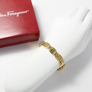 ■美品■Salvatore Ferragamo サルヴァトーレ フェラガモ ヴァラ ブレスレット ゴールドカラー アクセサリー ブランド古着【中古】20220124/GJ7819(ブレスレット/バングル)