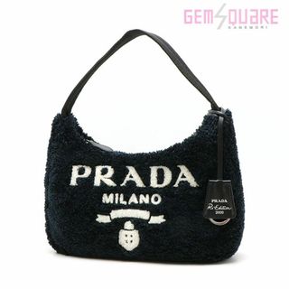 PRADA - PRADA プラダ Re-Edition2000 テリーミニバッグ 黒 ブラック スプーニャ 羊毛 新品同様品 1NE515