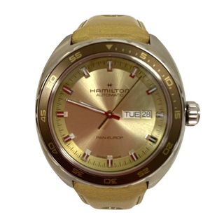 ハミルトン(Hamilton)のハミルトン 腕時計 パンユーロ アメリカンクラシック 自動巻 ベージュ 茶(腕時計)