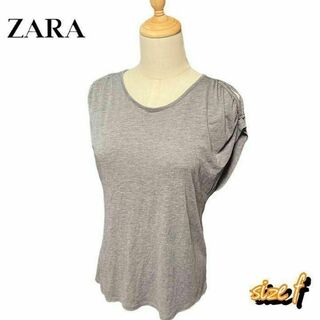 ZARA - 【良品　送料無料】ザラ　ノースリーブシャツ　グレー