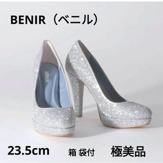 【極美品】BENIR（ベニル）グリッター パンプス ウェディング  23.5cm(ハイヒール/パンプス)