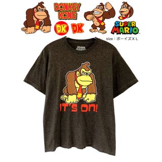 DONKEY KONG　Tシャツ　ボーイズXL　グレー　USA古着(Tシャツ/カットソー)