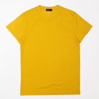 ジルサンダー(Jil Sander)の■美品■JIL SANDER ジルサンダー クルーネック 半袖 Tシャツ カットソー メンズ サイズM コットン イエロー ブランド古着【中古】20220314/GK0582(Tシャツ/カットソー(半袖/袖なし))