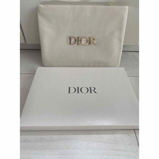 クリスチャンディオール(Christian Dior)のディオール Dior ポーチ クラッチバッグ　ノベルティ　白(ポーチ)