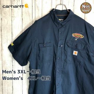 カーハート(carhartt)の【刺繍企業ロゴ】カーハート 半袖シャツ ビッグ ワーク系 US古着 629(シャツ)