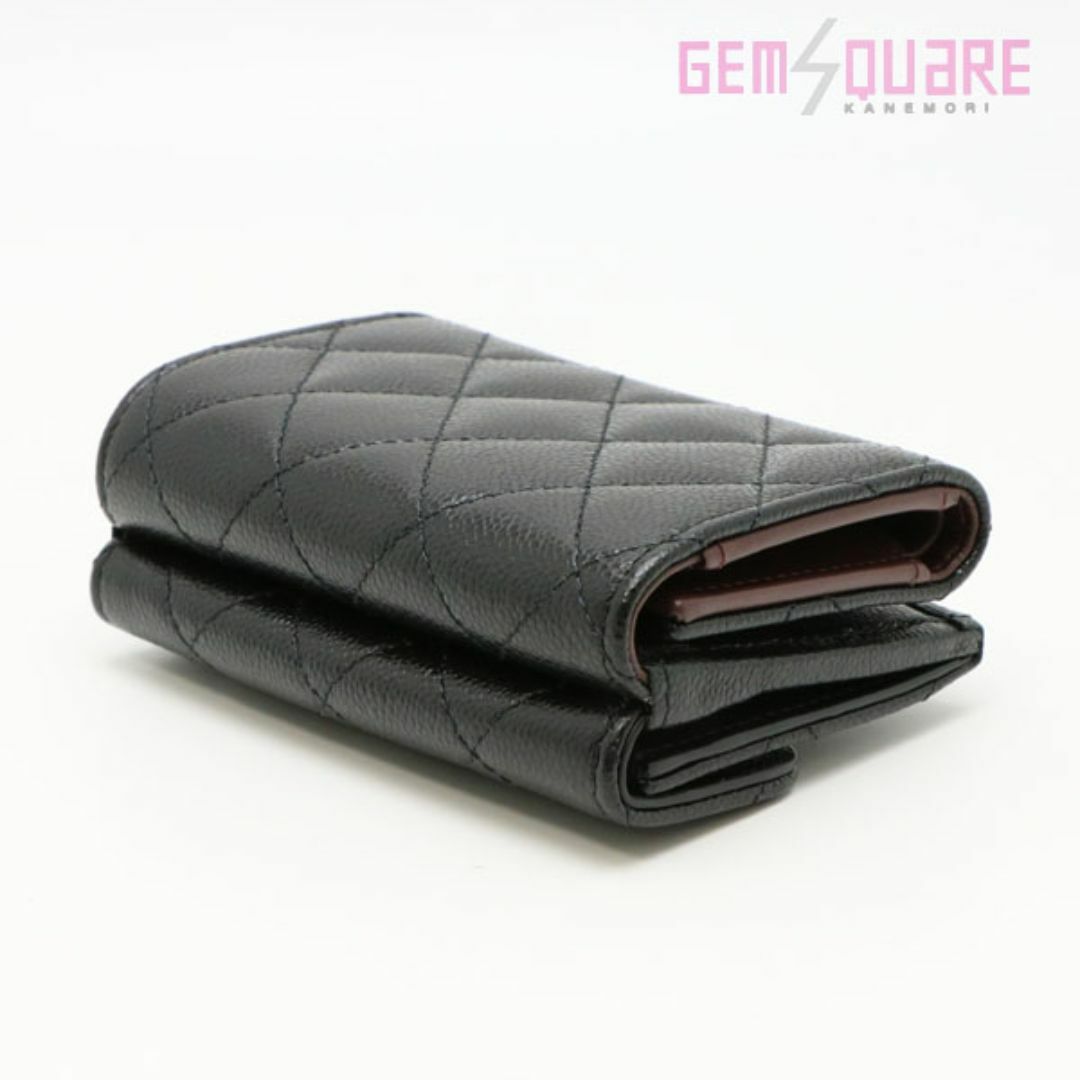 CHANEL(シャネル)のシャネル CHANEL クラシックフラップスモールウォレット 折り財布 黒 キャビア シルバー金具 マトラッセ 箱付 未使用 AP0230 レディースのファッション小物(財布)の商品写真