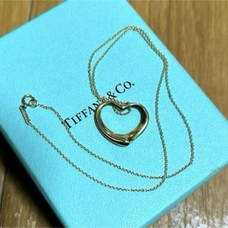 ティファニー(Tiffany & Co.)の美品　人気　ティファニー k18 750オープンハート　ネックレスチェーンセット(ネックレス)