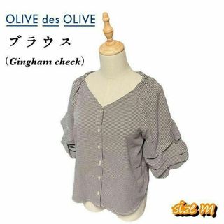 オリーブデオリーブ(OLIVEdesOLIVE)の【良品　送料無料】オリーブデオリーブ　ブラウス　サイズm(シャツ/ブラウス(半袖/袖なし))