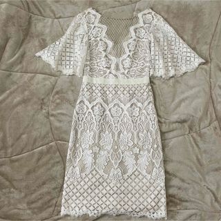 タダシショウジ(TADASHI SHOJI)のタダシショージ　Tadashi Shojiレースドレス　フォーマル　膝丈(ひざ丈ワンピース)