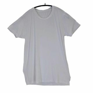 SI1585◇新品 訳あり メンズ 半袖Tシャツ サラッと感 Mサイズ ホワイト(Tシャツ/カットソー(半袖/袖なし))