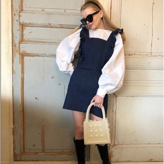 エピヌ(épine)のfrill one-piece blue denim epine(ミニワンピース)