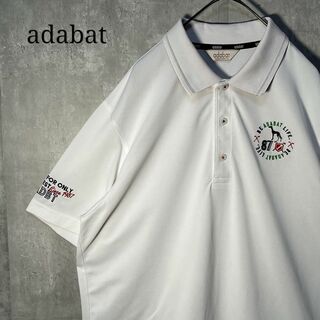 アダバット(adabat)のadabat アダバット ポロシャツ ロゴ刺繍 リブライン 半袖 50サイズ(ウエア)
